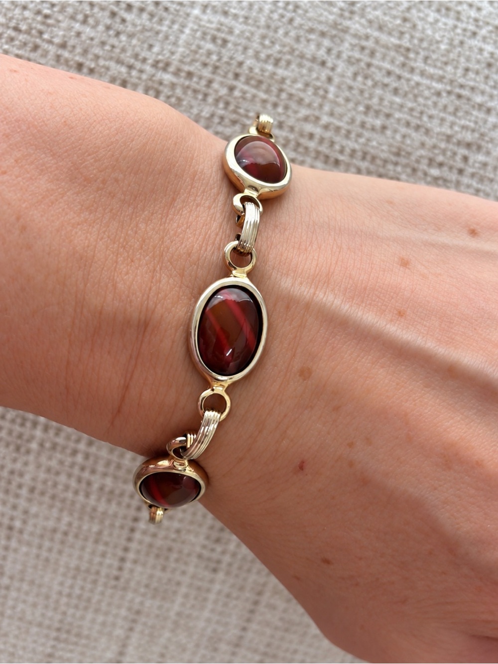 Vintage Sarah Coventry Wood Nymph Bracelet & Ring Set 1970